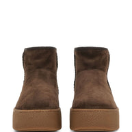 HOGAN PRE Suede Platform Ankle Boots - Brown