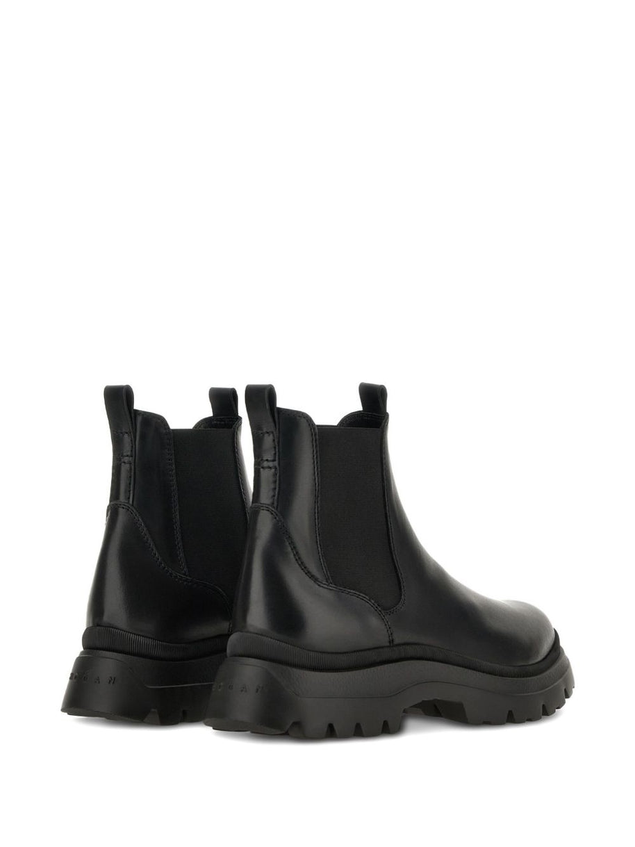 HOGAN PRE Leather Ankle Boots - Black