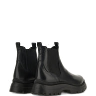 HOGAN PRE Leather Ankle Boots - Black