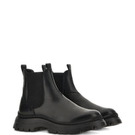 HOGAN PRE Leather Ankle Boots - Black