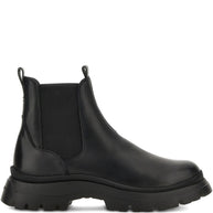 HOGAN PRE Leather Ankle Boots - Black