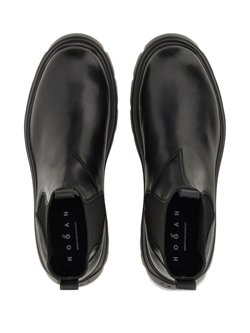 HOGAN PRE Leather Ankle Boots - Black