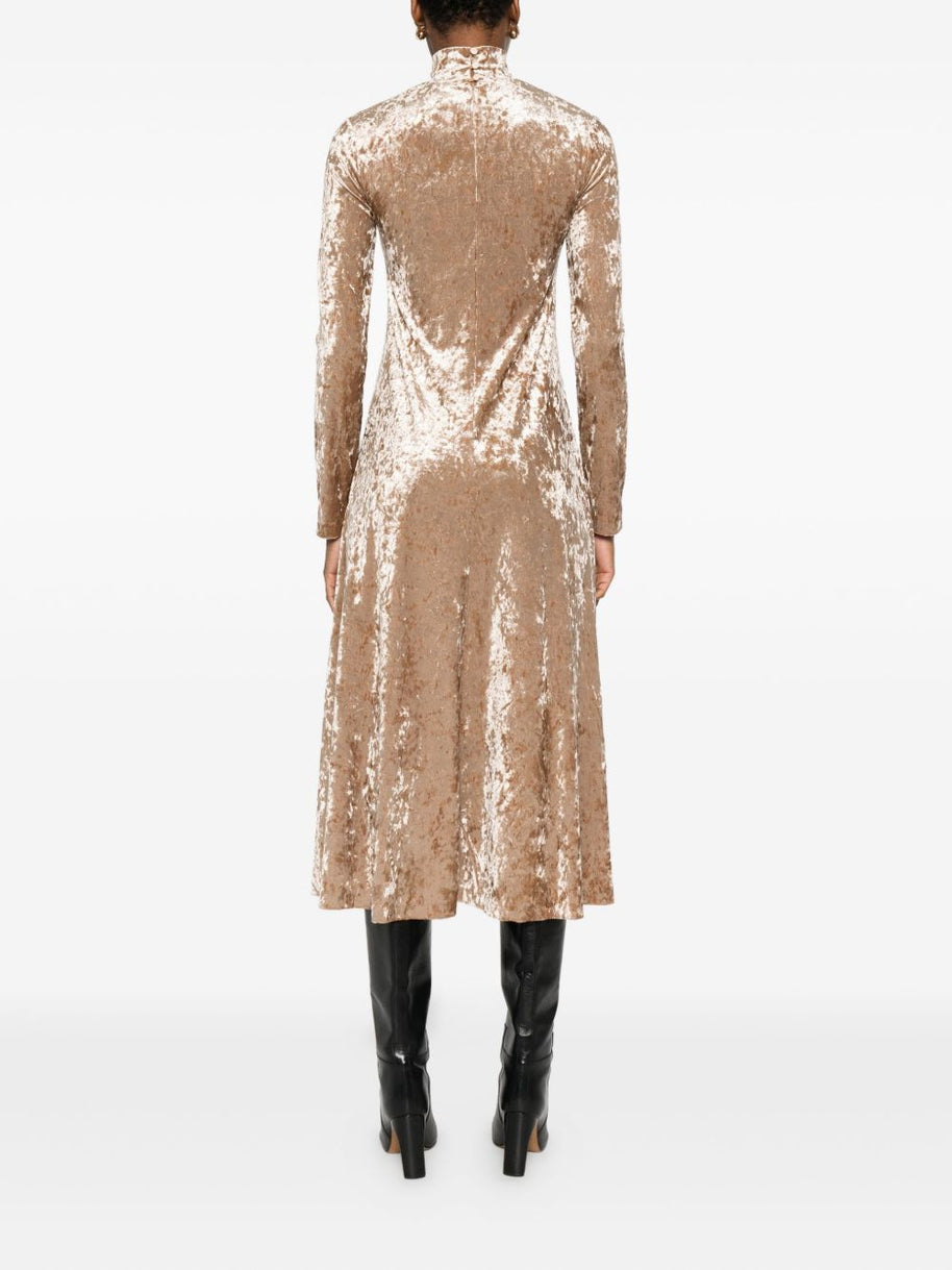 Forte Forte Velvet Long Dress - Beige