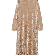 Forte Forte Velvet Long Dress - Beige