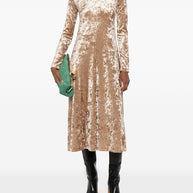 Forte Forte Velvet Long Dress - Beige