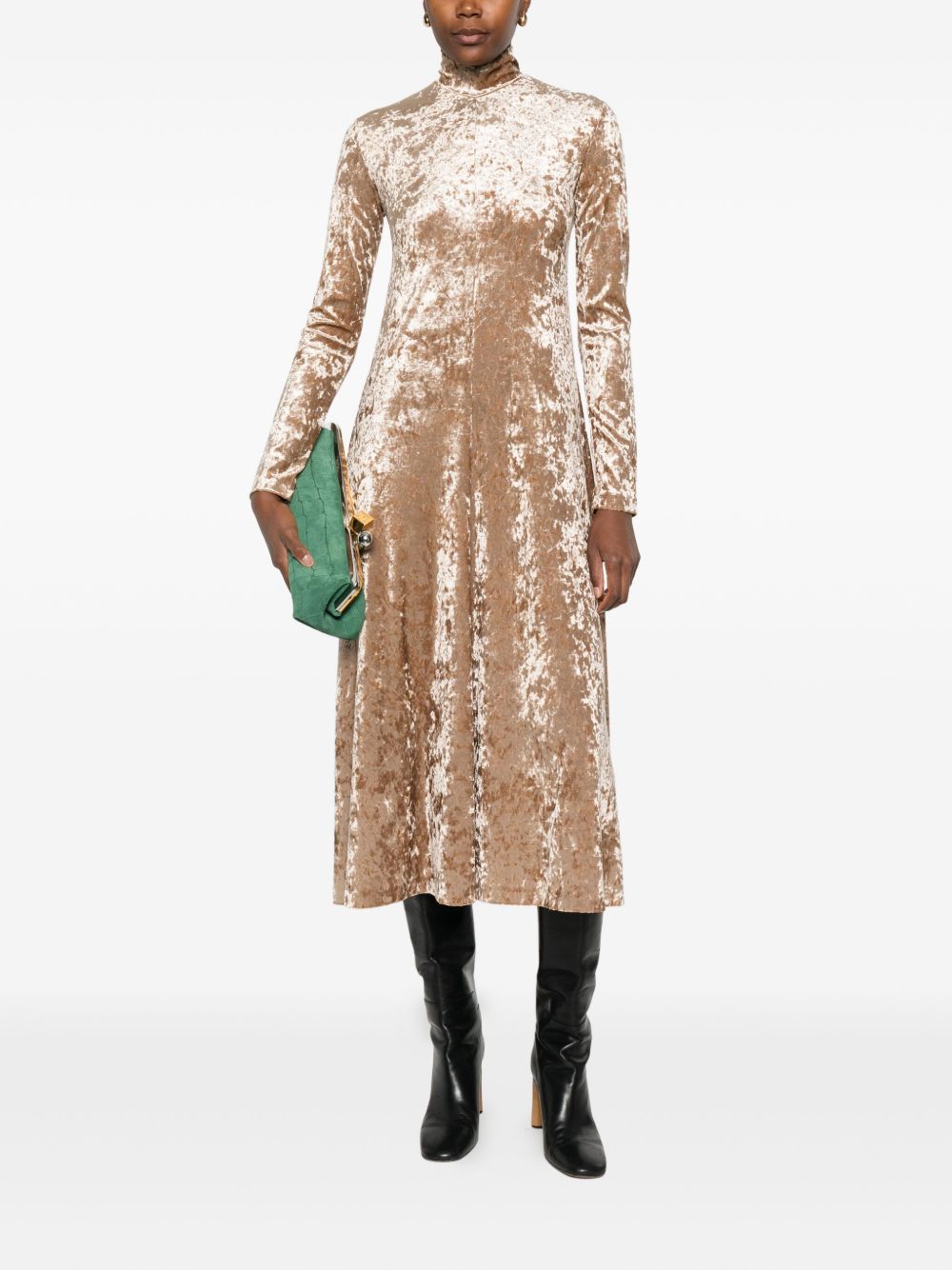 Forte Forte Velvet Long Dress - Beige