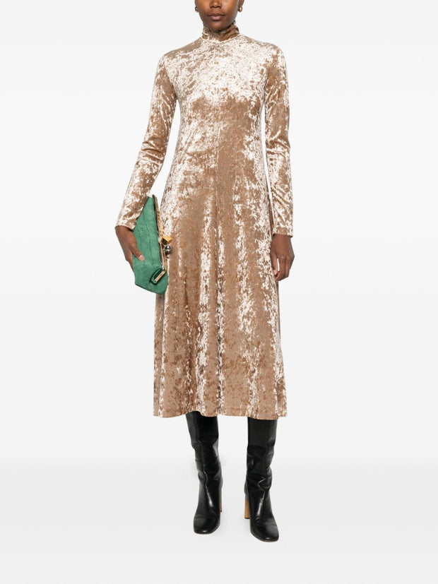 Forte Forte Velvet Long Dress - Beige