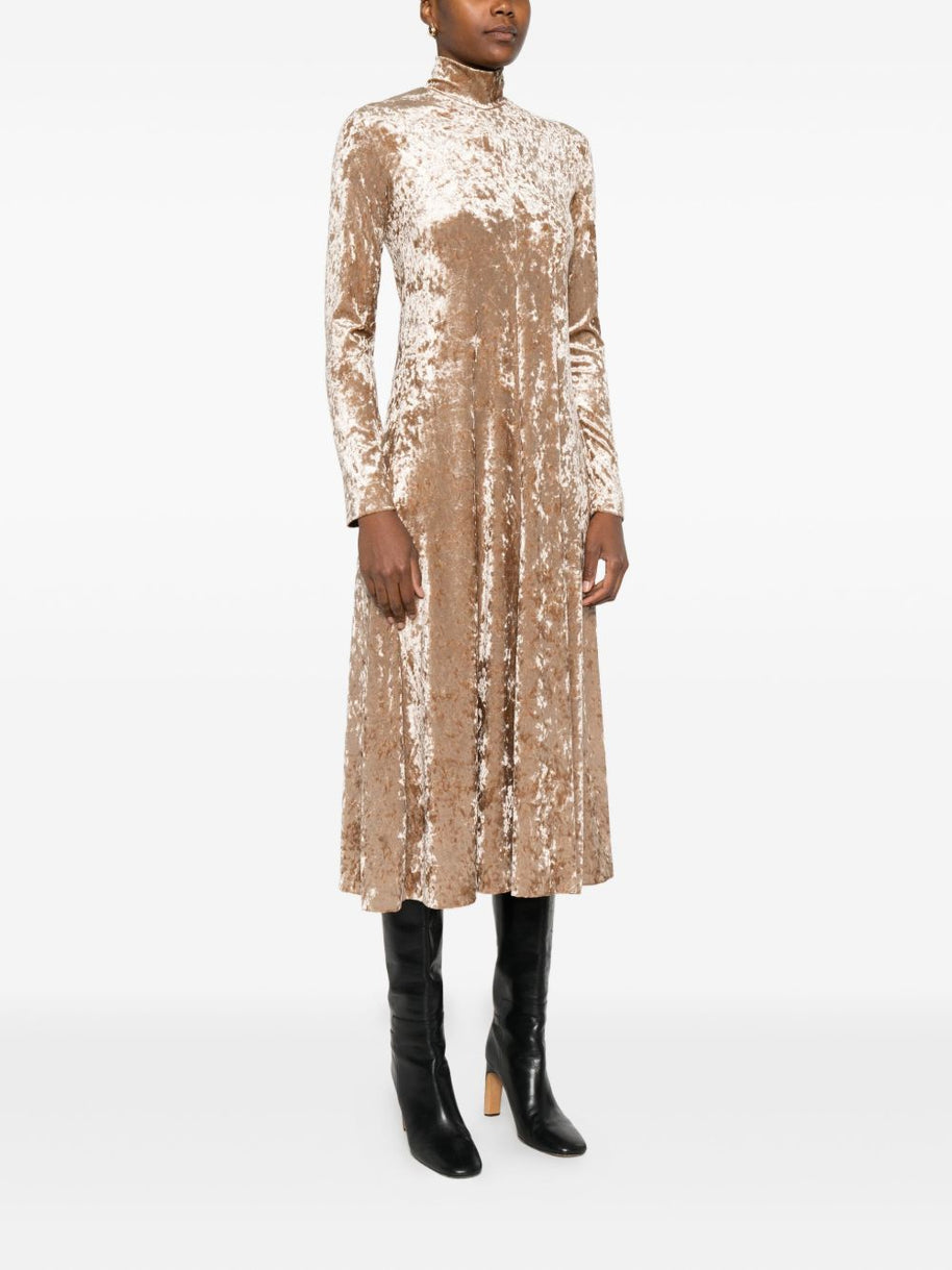 Forte Forte Velvet Long Dress - Beige
