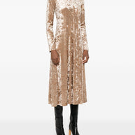 Forte Forte Velvet Long Dress - Beige