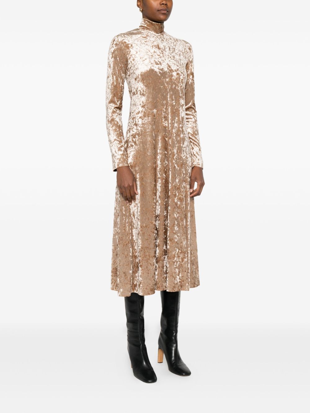 Forte Forte Velvet Long Dress - Beige