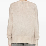 Avant Toi Cashmere Crewneck Pullover Sweater - Beige