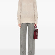Avant Toi Cashmere Crewneck Pullover Sweater - Beige