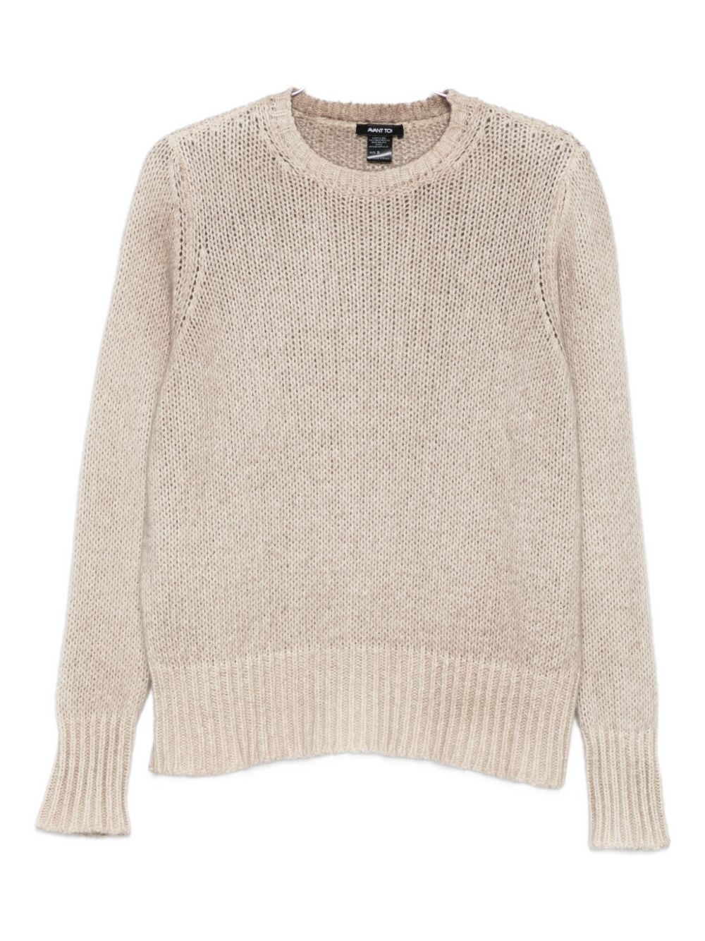 Avant Toi Cashmere Crewneck Pullover Sweater - Beige