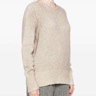 Avant Toi Cashmere Crewneck Pullover Sweater - Beige