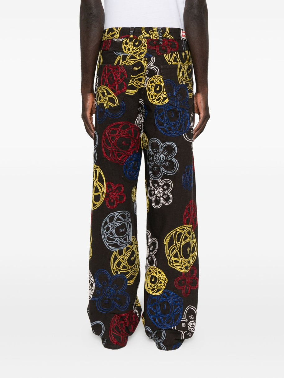 KENZO FUTURA 2000 Embroidered Wide Fit Pants