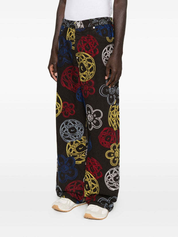 KENZO FUTURA 2000 Embroidered Wide Fit Pants