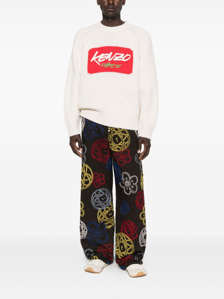 KENZO FUTURA 2000 Embroidered Wide Fit Pants
