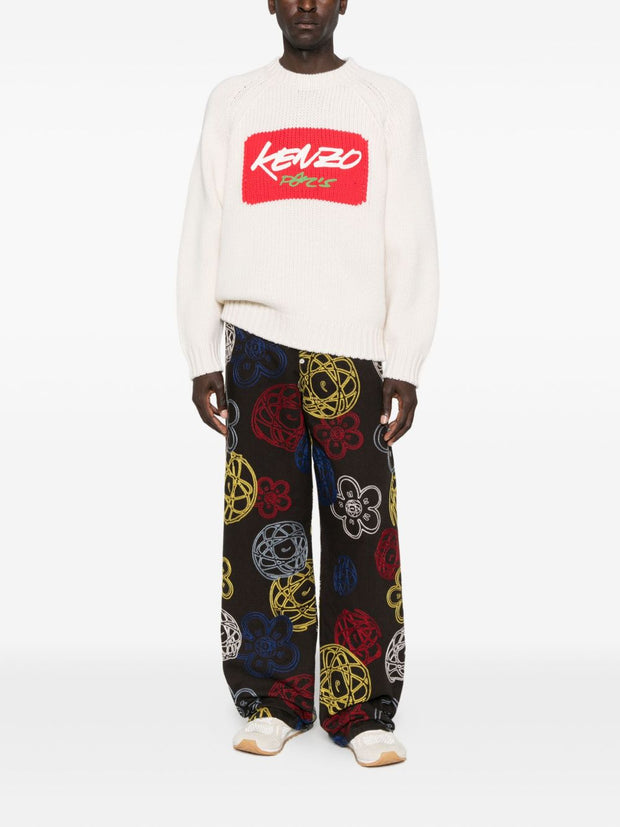 KENZO FUTURA 2000 Embroidered Wide Fit Pants