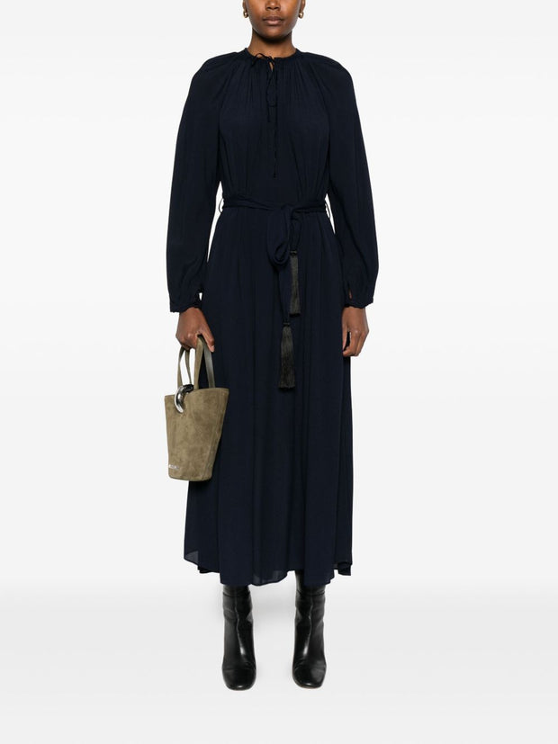 Forte Forte Crepe De Chine Long Dress - Blue
