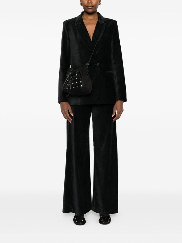 Forte Forte Velvet Double-breasted Jacket - Black