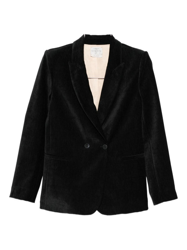 Forte Forte Velvet Double-breasted Jacket - Black
