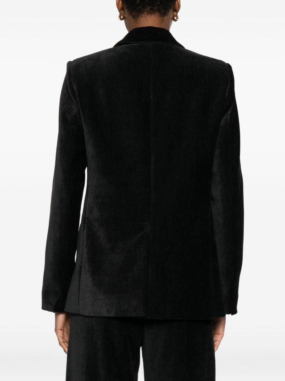 Forte Forte Velvet Double-breasted Jacket - Black