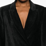 Forte Forte Velvet Double-breasted Jacket - Black