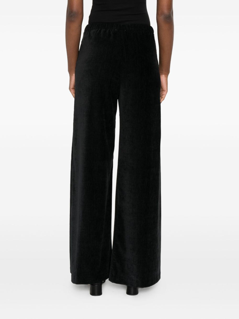 Forte Forte Velvet High-waisted Trousers - Black