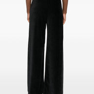 Forte Forte Velvet High-waisted Trousers - Black