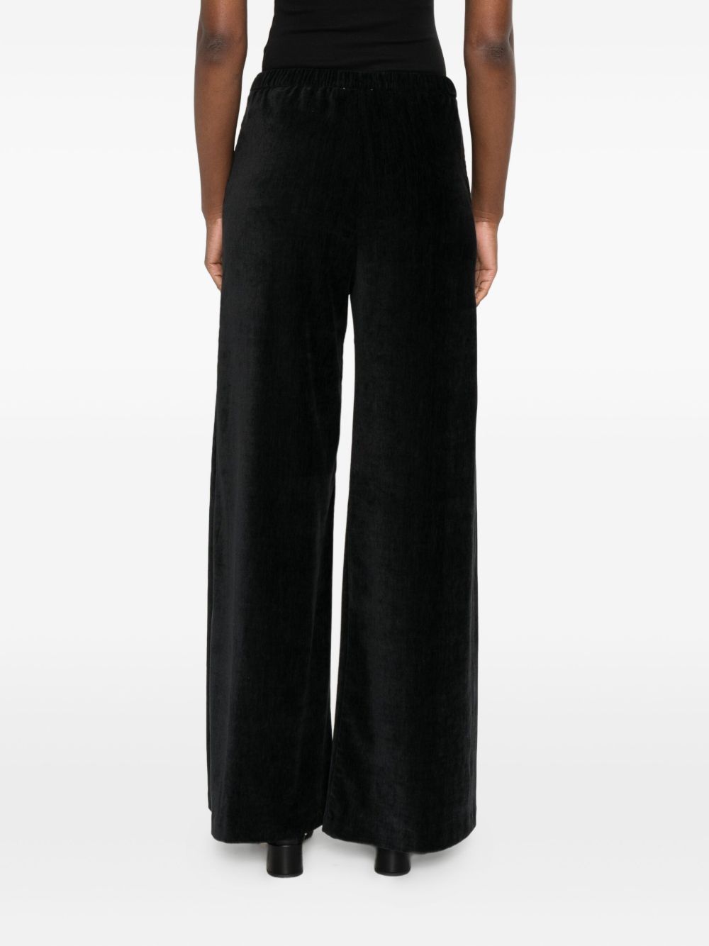 Forte Forte Velvet High-waisted Trousers - Black