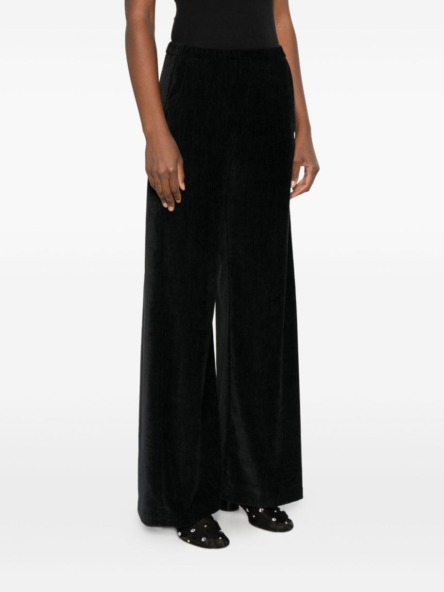 Forte Forte Velvet High-waisted Trousers - Black