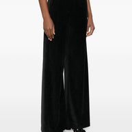 Forte Forte Velvet High-waisted Trousers - Black