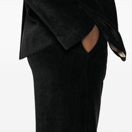Forte Forte Velvet High-waisted Trousers - Black