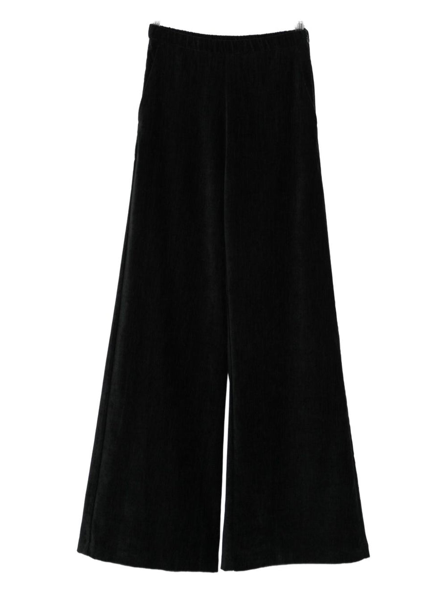 Forte Forte Velvet High-waisted Trousers - Black