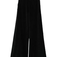 Forte Forte Velvet High-waisted Trousers - Black