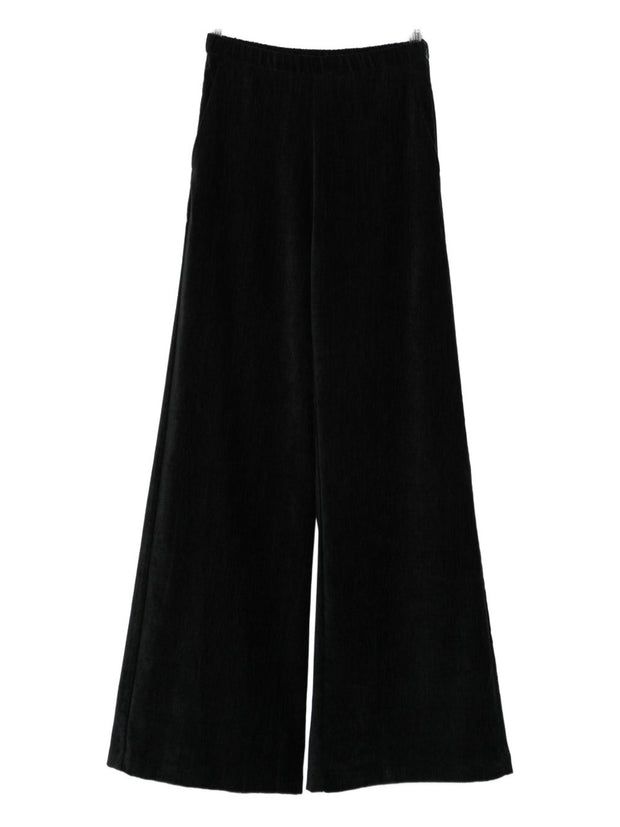 Forte Forte Velvet High-waisted Trousers - Black