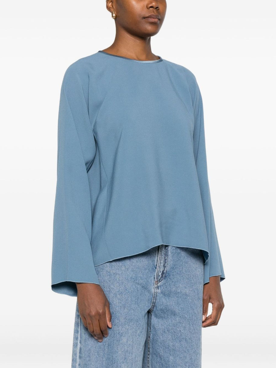 Forte Forte Satin Blouse - Clear Blue