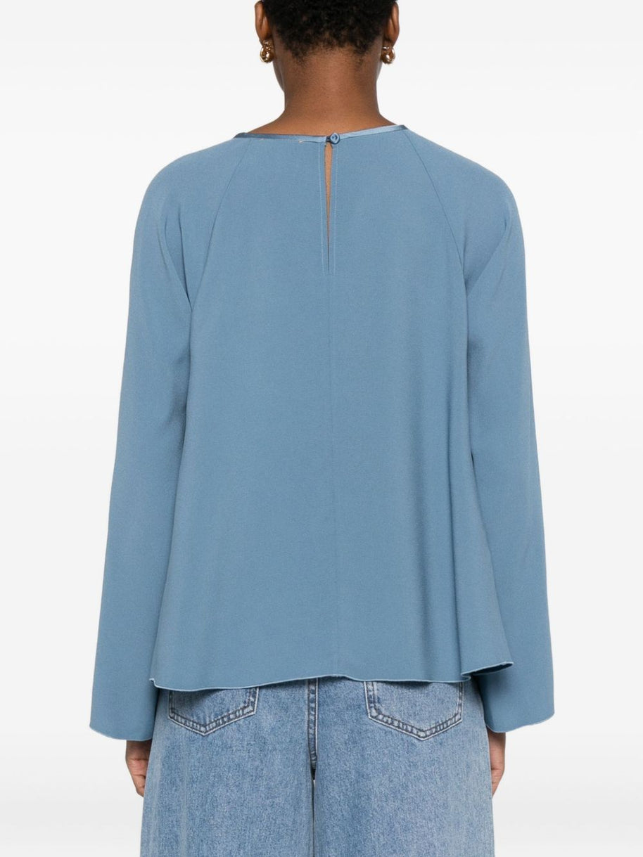 Forte Forte Satin Blouse - Clear Blue