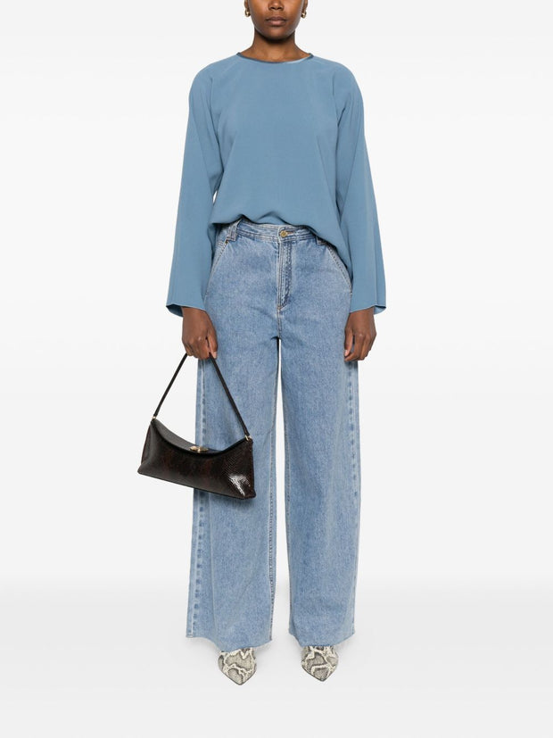Forte Forte Satin Blouse - Clear Blue