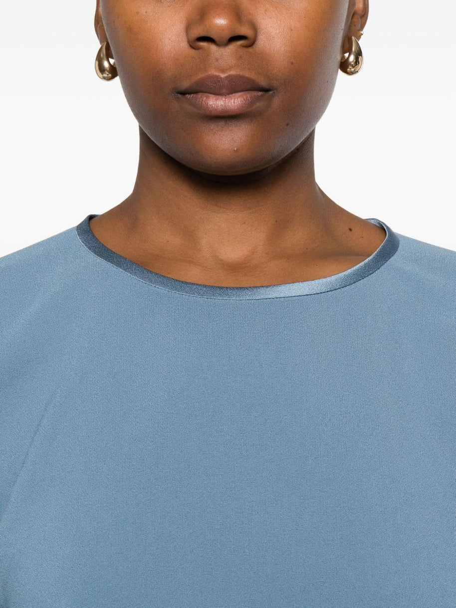 Forte Forte Satin Blouse - Clear Blue