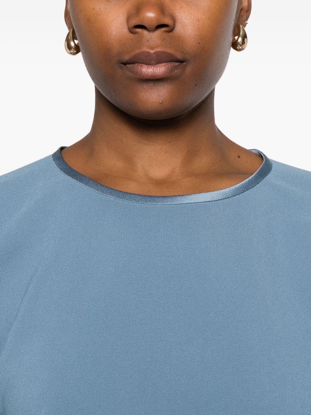 Forte Forte Satin Blouse - Clear Blue
