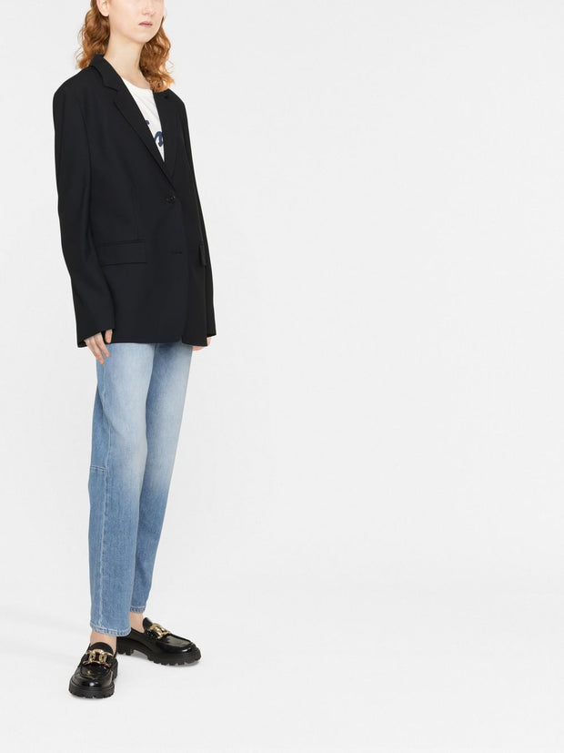 Closed Wool Blend Single-breasted Jacket Black