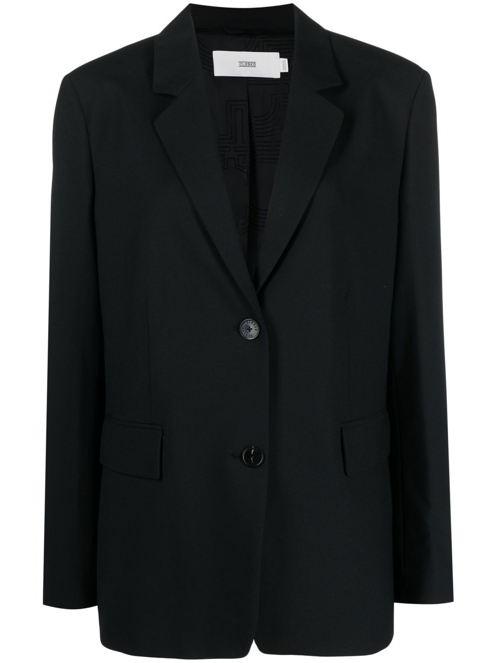 Closed Wool Blend Single-breasted Jacket Black