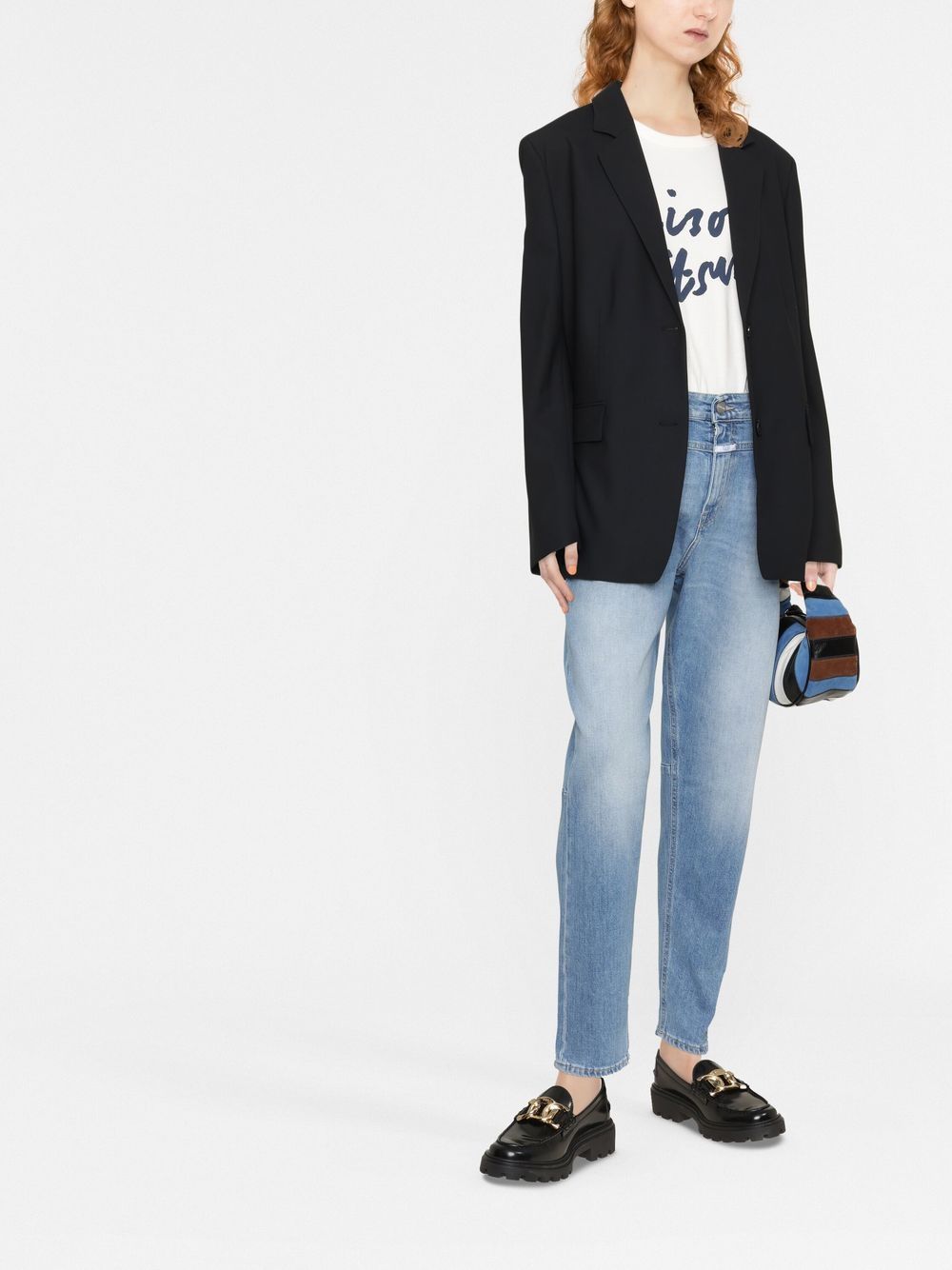 Closed Wool Blend Single-breasted Jacket Black