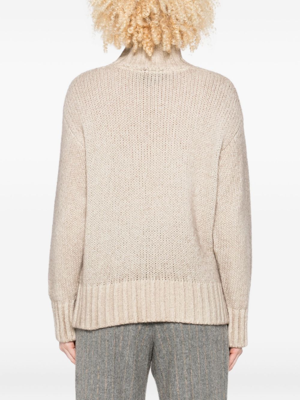Avant Toi Cashmere Turtle-neck Sweater - Beige