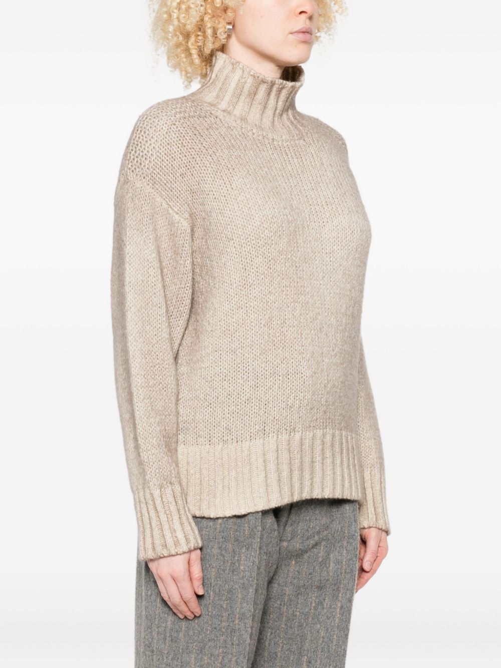 Avant Toi Cashmere Turtle-neck Sweater - Beige