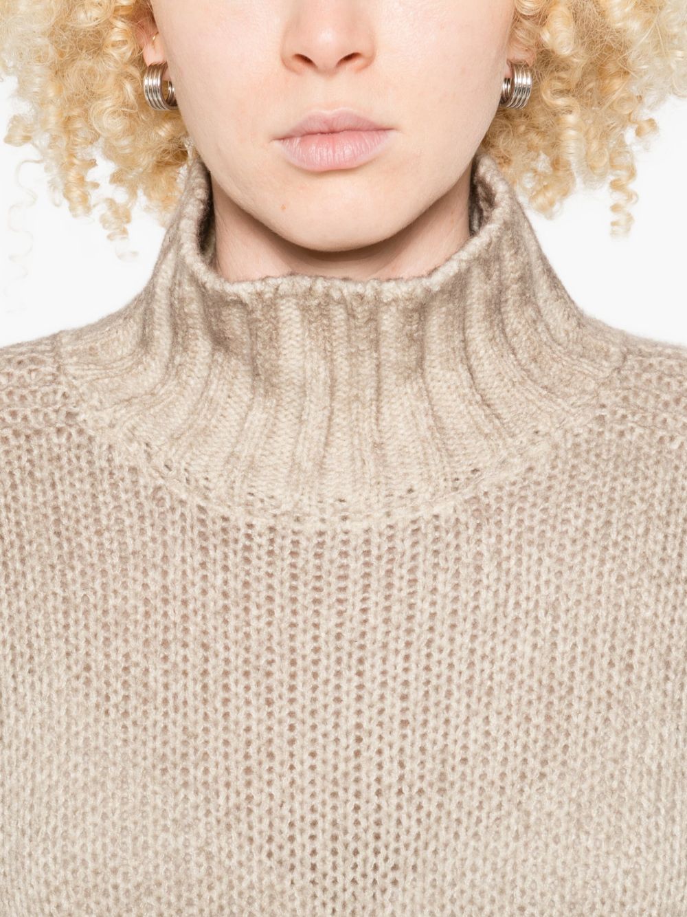 Avant Toi Cashmere Turtle-neck Sweater - Beige