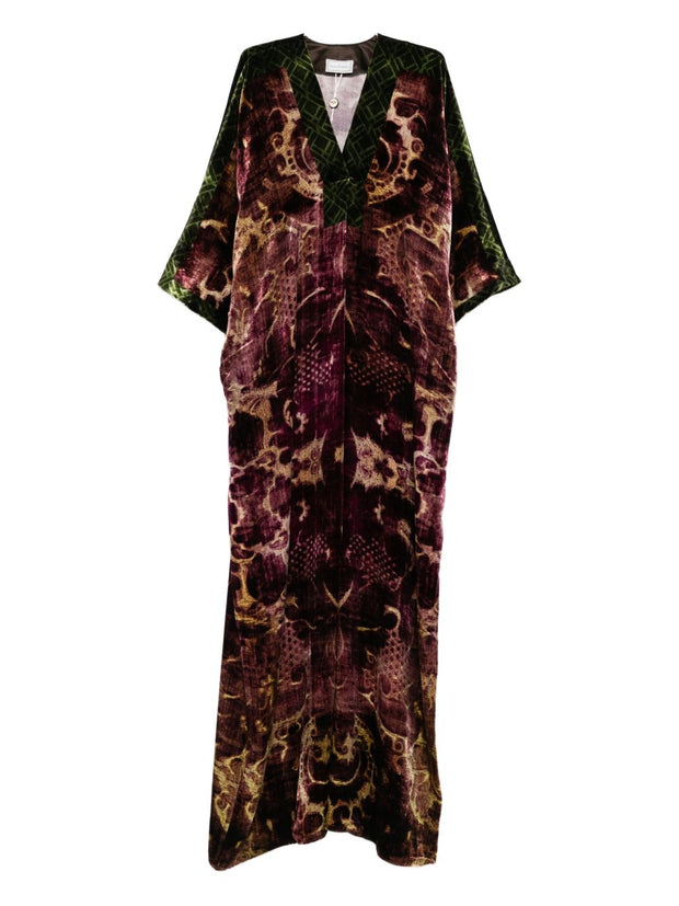 Pierre Louis Mascia Velvet Long Dress - Bordeaux