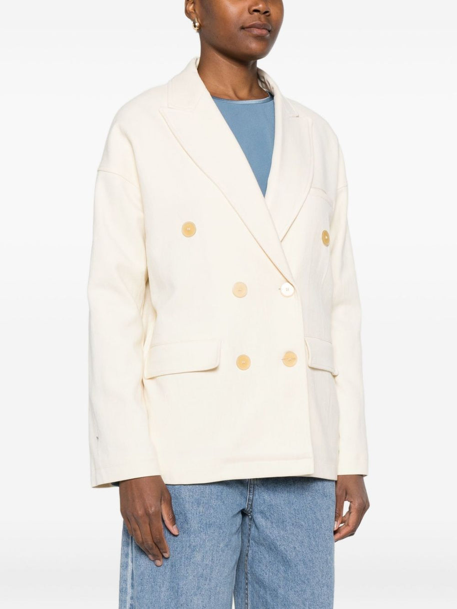 Forte Forte Double-breasted Jacket  - Beige