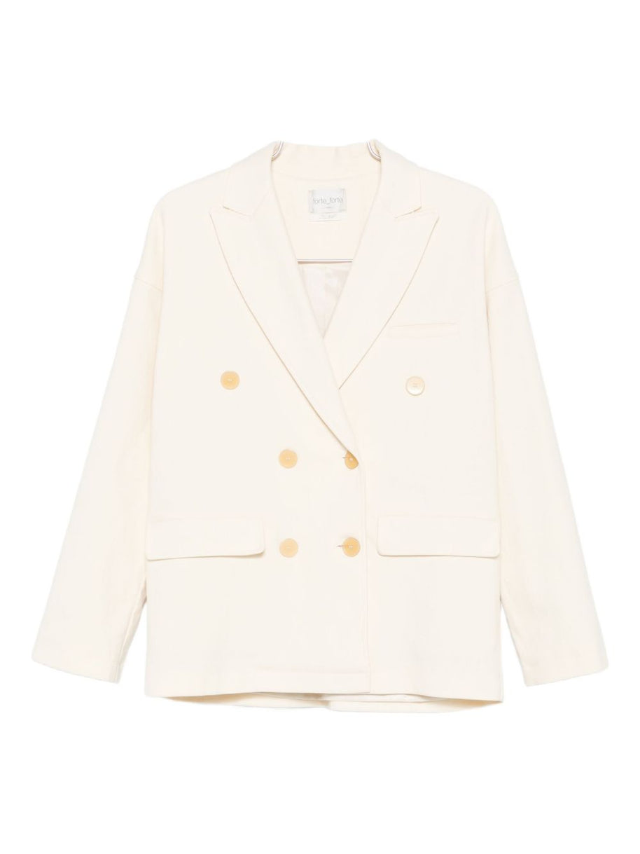 Forte Forte Double-breasted Jacket  - Beige